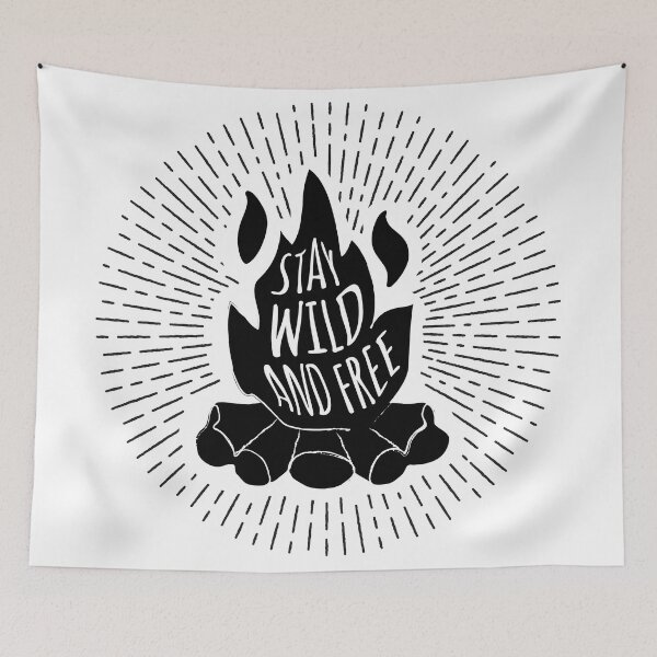 Item preview, Stay Wild and Free Campfire Lettering designed and sold by dk80.