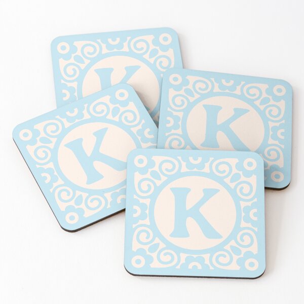 Item preview, LETTER BLOCK AQUA - K designed and sold by purplepixel.