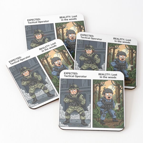 Item preview, Expected vs Reality - Airsoft Tactical Operator Meme designed and sold by SupraShore.