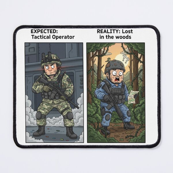 Item preview, Expected vs Reality - Airsoft Tactical Operator Meme designed and sold by SupraShore.