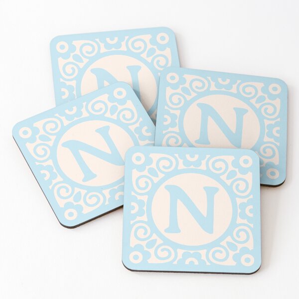 Item preview, LETTER BLOCK AQUA - N designed and sold by purplepixel.