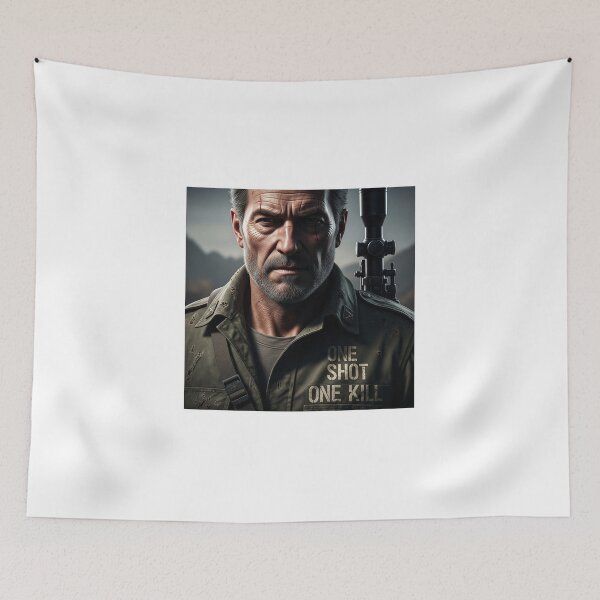 Item preview, One Shot One Kill - Veteran Sniper Portrait designed and sold by SupraShore.