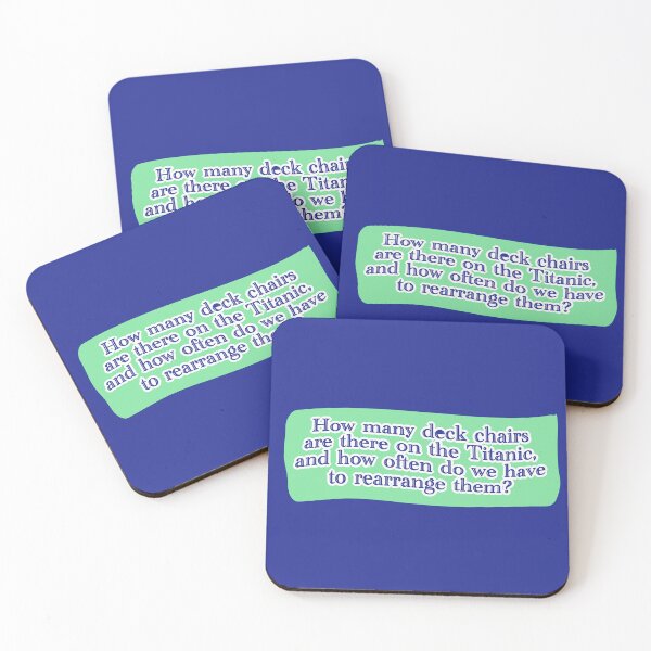 Item preview, Deck chairs on the Titanic, blue lettering over seafoam designed and sold by mntimg.