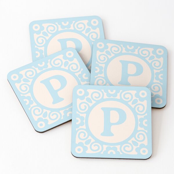 Item preview, LETTER BLOCK AQUA - P designed and sold by purplepixel.