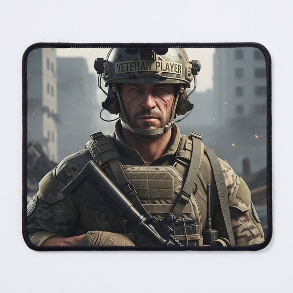 Item preview, Veteran Player - Tactical Operator Portrait Art designed and sold by SupraShore.