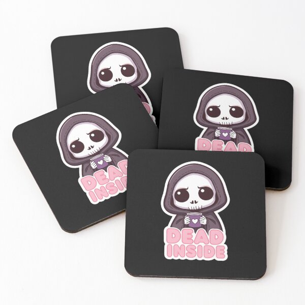 Item preview, Cute Grim Reaper – Dead Inside Funny Sticker designed and sold by Tiatooty.
