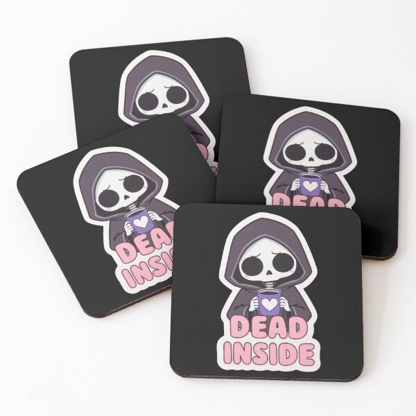 Item preview, Cute Grim Reaper – Dead Inside Funny Sticker designed and sold by Tiatooty.