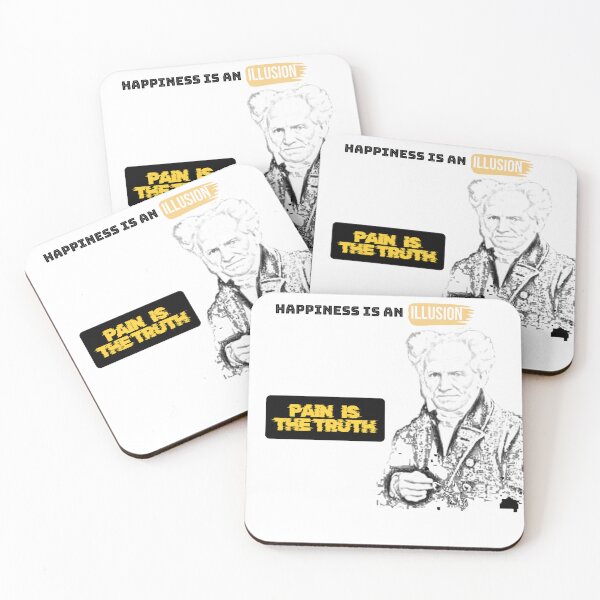 Item preview, "Happiness is an Illusion, Pain is the Truth – Schopenhauer Quote" designed and sold by PhiloStore1.