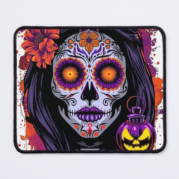 Item preview, Sugar Skull Witch – Day of the Dead Halloween Colorful Art T-Shirt & Sticker designed and sold by ZYNORAworld.