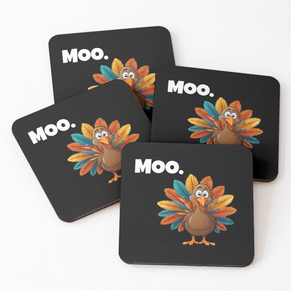 Item preview, Turkey moo Funny thanksgiving  designed and sold by ZACK ART.