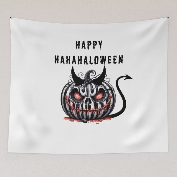 Item preview, Haunting Pumpkin Skull – Creepy Halloween Design designed and sold by Kindloom.