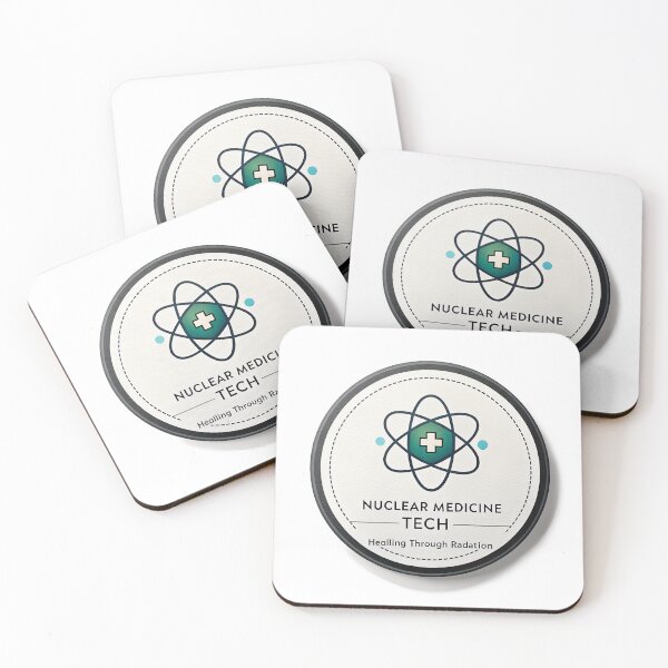 Item preview, Nuclear Medicine Tech Badge | Healing Through Radiation Minimal Atom Heart Design designed and sold by VividOrganica.