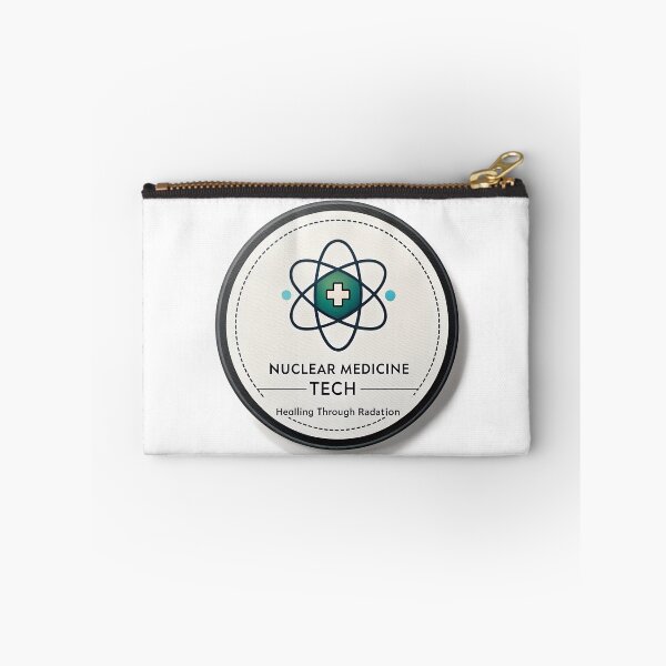 Item preview, Nuclear Medicine Tech Badge | Healing Through Radiation Minimal Atom Heart Design designed and sold by VividOrganica.
