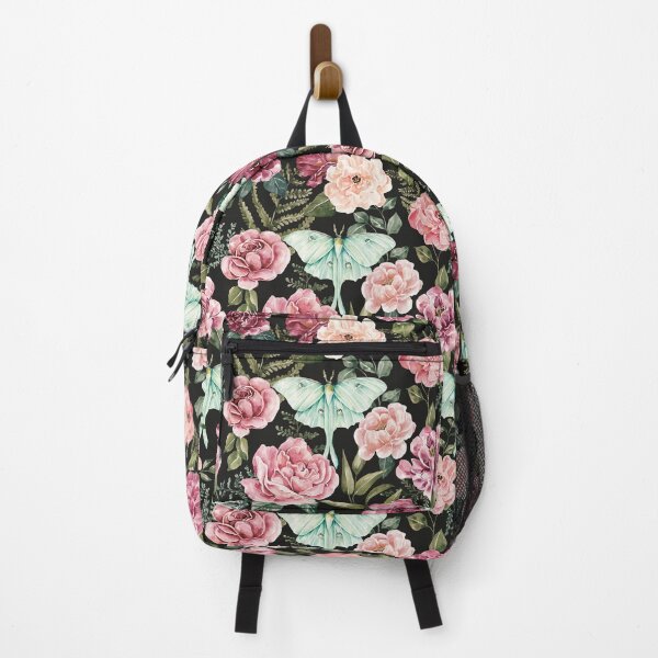 Item preview, Vintage Luna Moth Floral, Moody Floral, Elegant Roses designed and sold by cateandrainn.