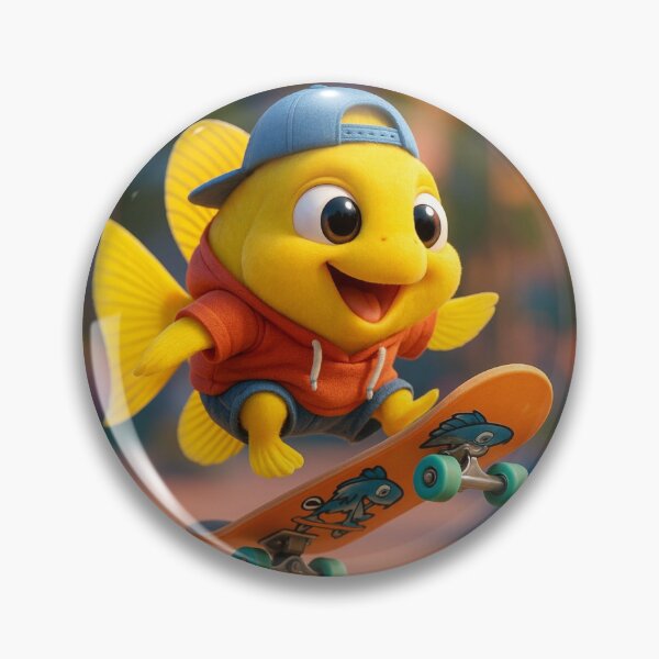 Item preview, Skater Yellow Tang Fish designed and sold by Sillytoe.