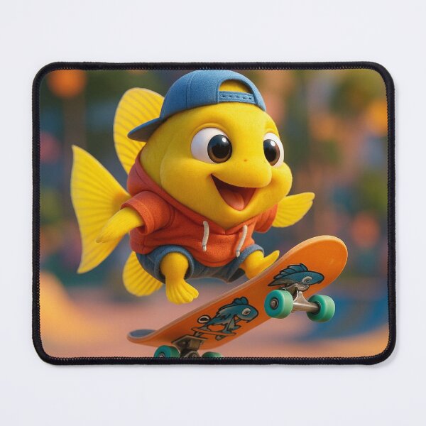 Item preview, Skater Yellow Tang Fish designed and sold by Sillytoe.