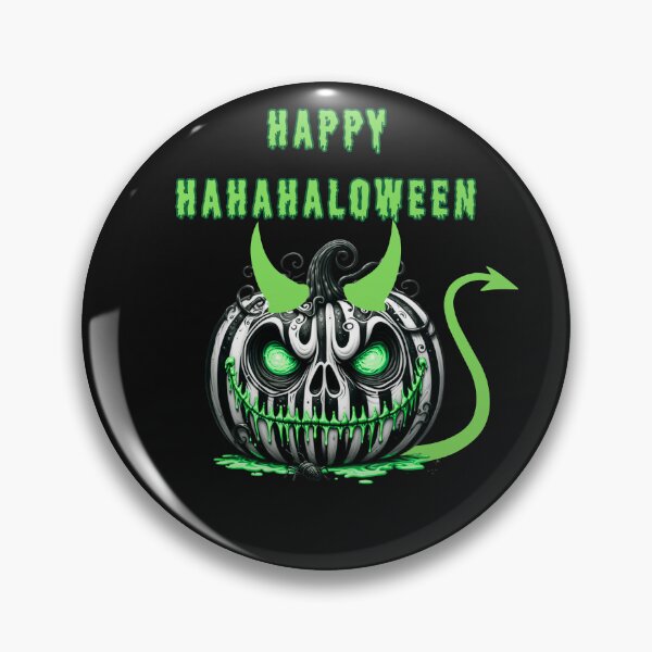 Item preview, Happy Hahahaloween – Creepy Pumpkin Skull Halloween Design designed and sold by Kindloom.