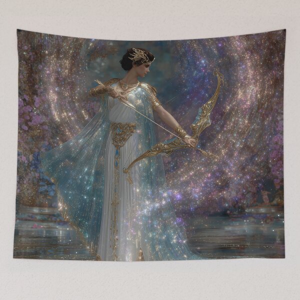 Item preview, Celestial Artemis: Goddess of the Hunt in Starlight designed and sold by All Souls Dream.