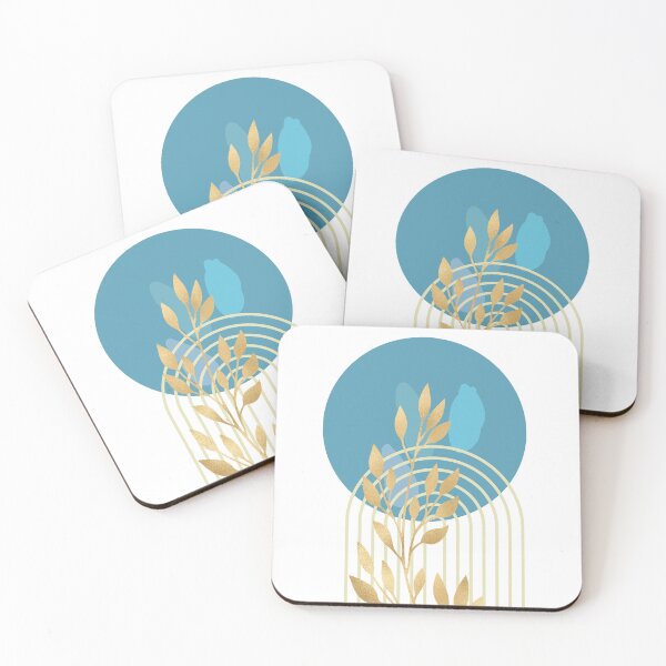 Item preview, Boho Art- Blue, Golden and Beige Simple Design designed and sold by MilabArt.