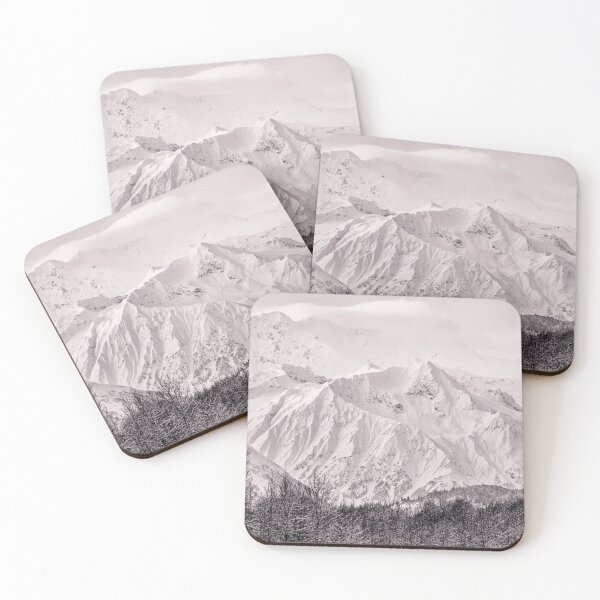 Item preview, Snowy Alaska Mountainscape BW designed and sold by PhotoArt by Joan Carroll.