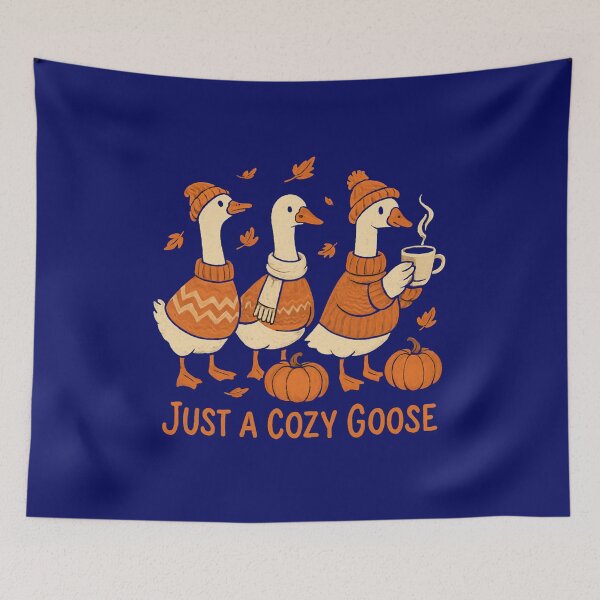 Item preview, Cozy Autumn Geese Fall Illustration designed and sold by MyWittyThings.