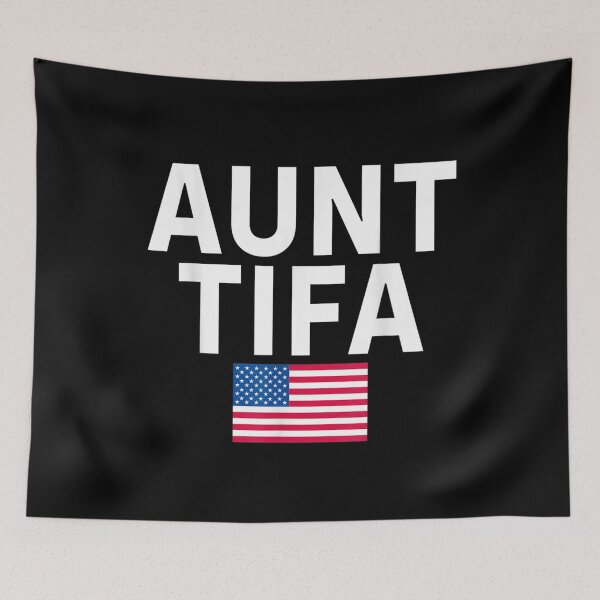 Item preview, Aunt Tifa American Flag Meme designed and sold by ivotee.