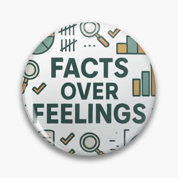 Item preview, Facts Over Feelings – Vintage Retro Data Infographic Political Statement designed and sold by GeniePixel.