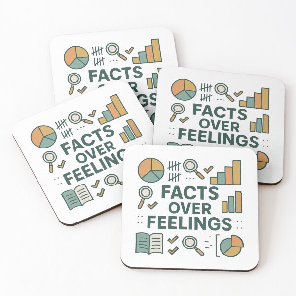 Item preview, Facts Over Feelings – Vintage Retro Data Infographic Political Statement designed and sold by GeniePixel.