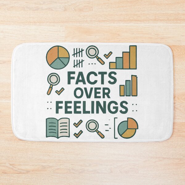 Item preview, Facts Over Feelings – Vintage Retro Data Infographic Political Statement designed and sold by GeniePixel.