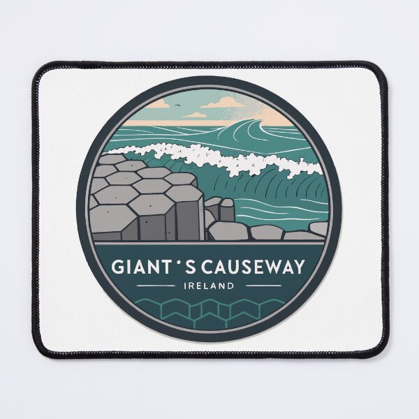 Item preview, Minimal Giant’s Causeway Badge – Geometric Basalt Columns Design Irelan designed and sold by VividOrganica.