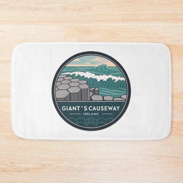 Item preview, Minimal Giant’s Causeway Badge – Geometric Basalt Columns Design Irelan designed and sold by VividOrganica.