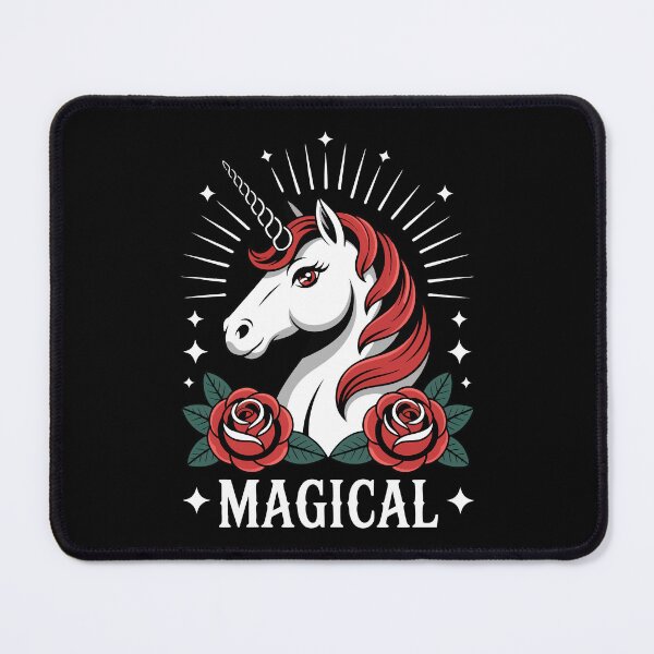 Item preview, Tattoo Style Magical Unicorn designed and sold by 89BLACK.