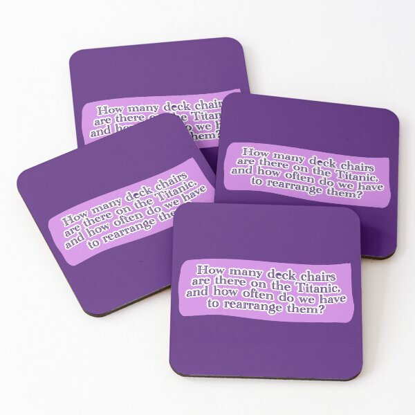 Item preview, Deck chairs on the Titanic, purple lettering over lilac designed and sold by mntimg.