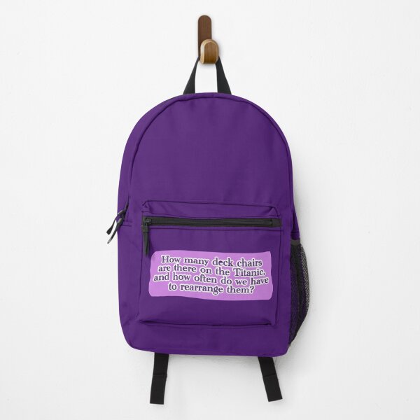Item preview, Deck chairs on the Titanic, purple lettering over lilac designed and sold by mntimg.