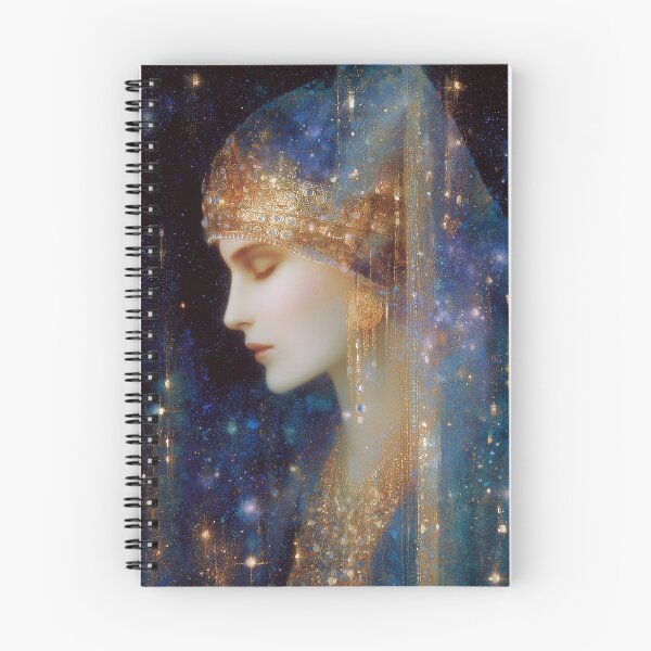Item preview, Anna Komnene Byzantine Princess Portrait - Celestial Gold and Blue Art designed and sold by All Souls Dream.