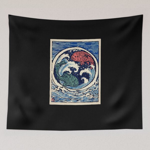 Item preview, Yin Yang Koi – Japanese Wave Art designed and sold by QuirkyDrops.