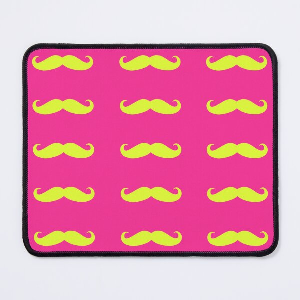 Item preview, pink and yellow hipster mustache design  designed and sold by grxyv.