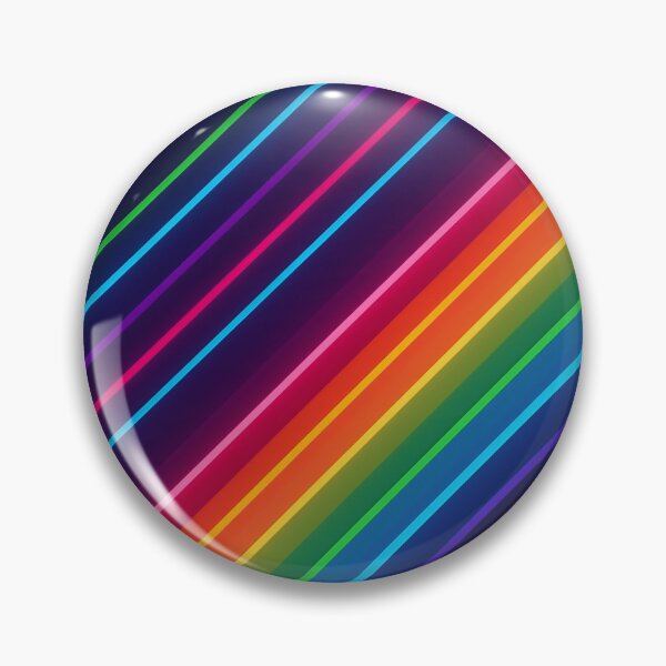 Item preview, Thin Neon Stripes – Futuristic Abstract on Dark Blue designed and sold by EmeraldeaArt.