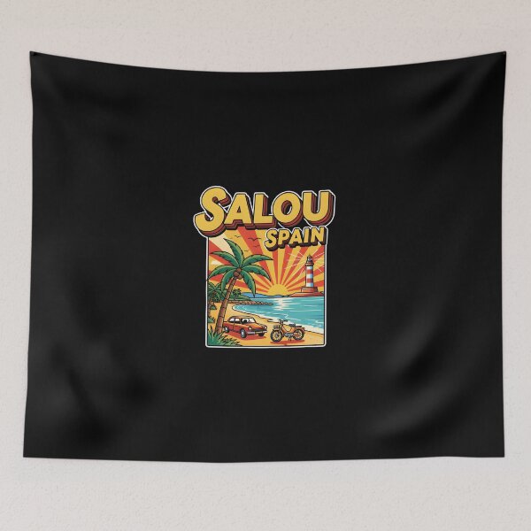 Item preview, "Vintage Salou Drive" – Retro Beach Scene designed and sold by DMNindustries.