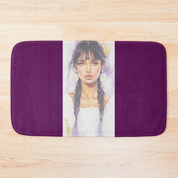 Item preview, Watercolor Portrait Woman With Braids Art By Merch, Limited Edition designed and sold by JERICHOALBERT2.