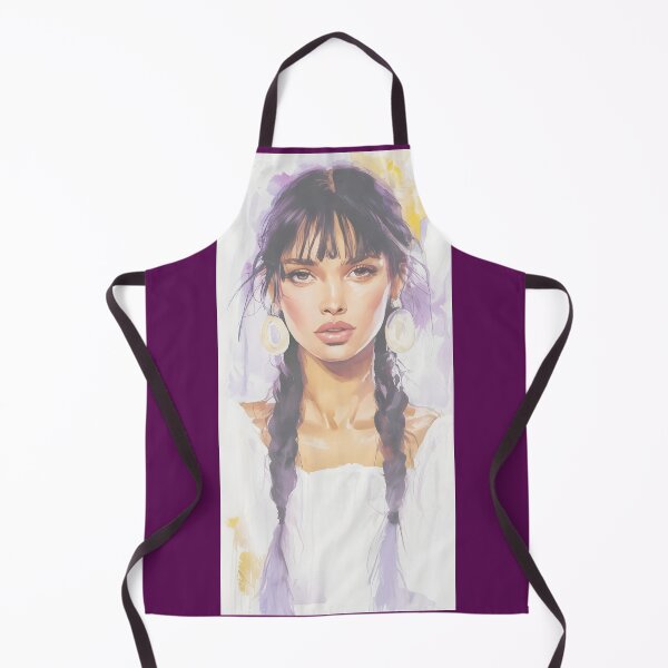 Item preview, Watercolor Portrait Woman With Braids Art By Merch, Limited Edition designed and sold by JERICHOALBERT2.