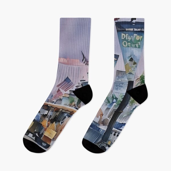 Item preview, Flags on the Waterfront designed and sold by RCWatercolours.