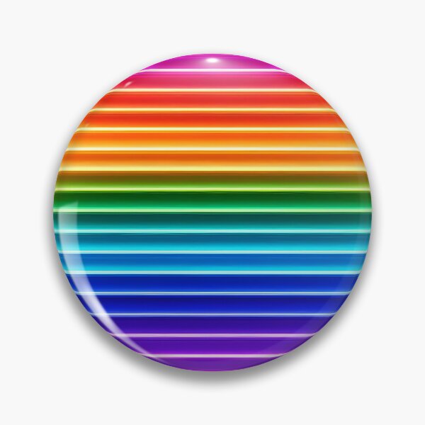 Item preview, Neon Rainbow Striped Circle – Futuristic Abstract on Dark Blue designed and sold by EmeraldeaArt.