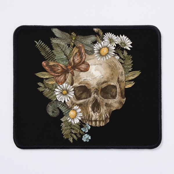 Item preview, Vintage Skull with Flowers and Insects Artwork designed and sold by WitchyWhisper.