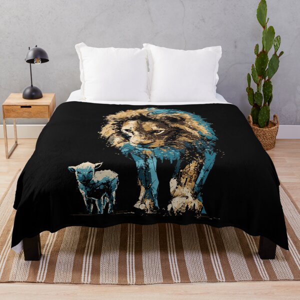 Item preview, Lion And The Lamb - Vintage Style Classic Design designed and sold by JustlyClothingCo.