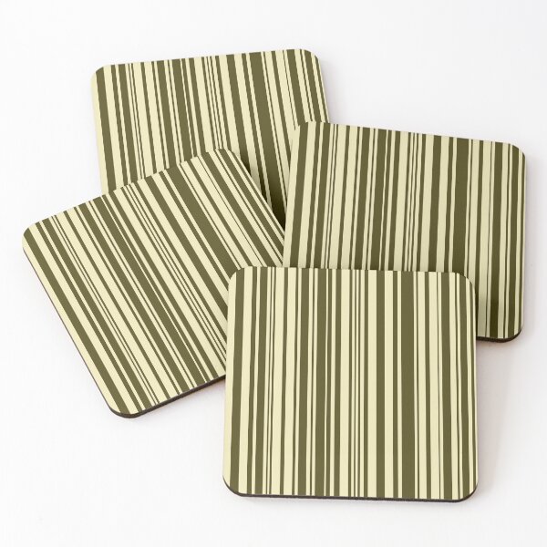 Item preview, Olive Green and Desert Yellow Barcode Stripes designed and sold by WD-Artist.