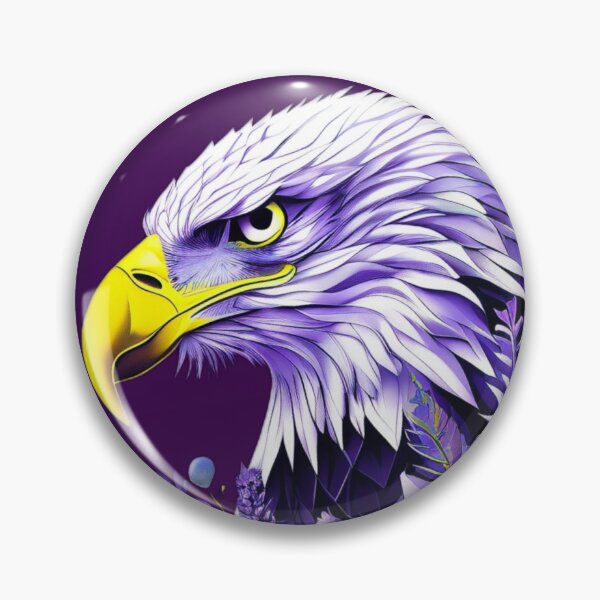 Item preview, Geometric Eagle – Purple Diamond Style Bald Eagle Art designed and sold by Naturalite19.