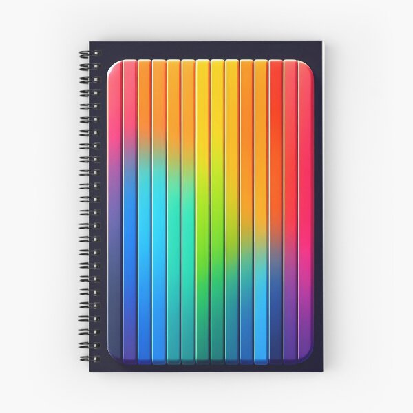 Item preview, Neon Rainbow Block – Colorful Rectangle on Dark Blue designed and sold by EmeraldeaArt.