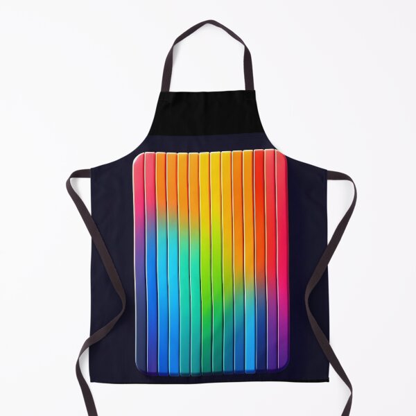 Item preview, Neon Rainbow Block – Colorful Rectangle on Dark Blue designed and sold by EmeraldeaArt.