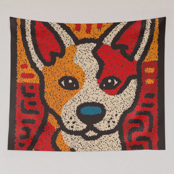Item preview, Australian Dingo | Primitive Wildlife Folk Art designed and sold by TuncGK.